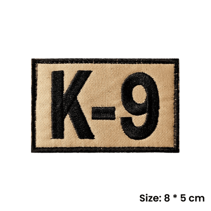 K - 9 | Beige Velcro Dog Harness Patch - Canine Culture